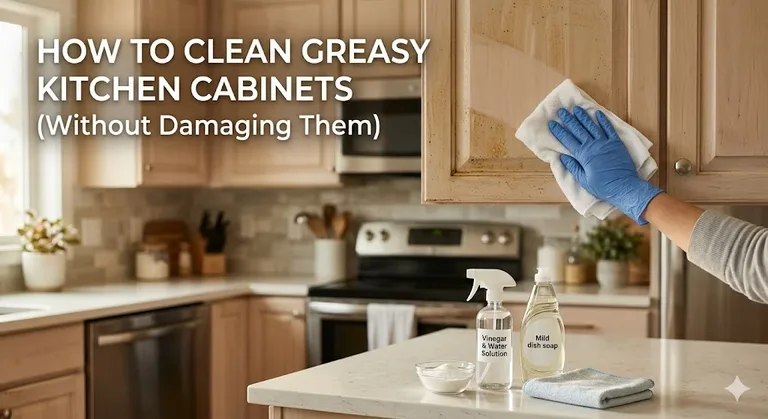 How to Clean Greasy Kitchen Cabinets Without Damaging Them